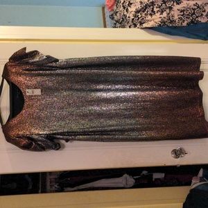 Lane Bryant shimmer metallic sheath dress 24